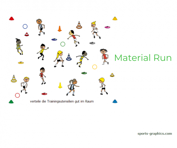 material run neu(1) Laufspiel für den Sportunterricht. Material Run.